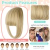 Cephermer Clip in Bangs, Synthetic French Bangs Hair Clip, Fake