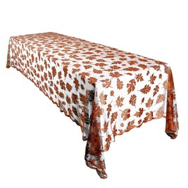 mookaitedecor Gold Large Tablecloth Rectangular,Table Cloth Polyester Lace for Wedding Party Kitchen