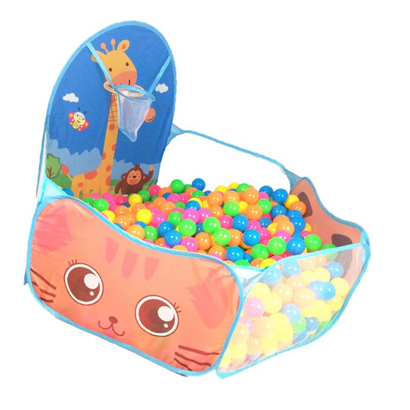 Kids Ball Pit Folding Cartoon Giraffe Baby Play Pool Tent