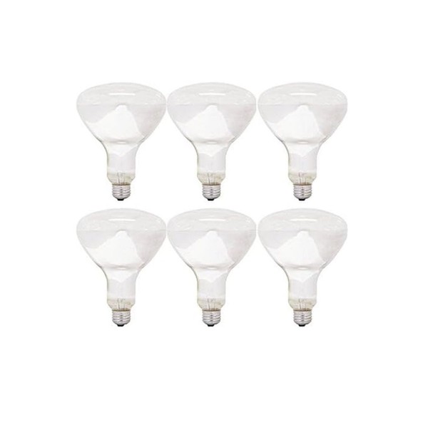 GE 14016-6 65 Watt Floodlight BR40 Light Bulb, Soft White, 6-Pack