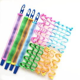 CENPEK 36 Piece Curler Spiral Curling Styling Kit No Heat Long Hair 4 Colors Foam Curlers Spiral Multicolor