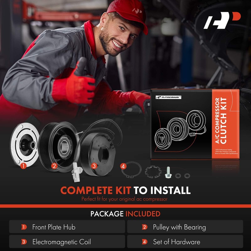 A-Premium Air Conditioner AC Compressor Clutch Kit Compatible with Toyota