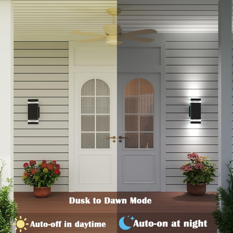 rosykite Motion Sensor Outdoor Wall Lights, Dusk to Dawn Exterior