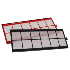vhbw Air Filter Set Compatible with Zehnder ComfoAir 375 Standard Ventilation Devices - G4 / F7 2-Part Kit, 50 x 17 x 1 cm Red Black White