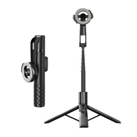 Sonew 130 cm Selfie Stick Tripod, 7 Sections Telescopic Selfie Stick with 360° Rotating Magnetic Phone Clip and Remote Control for Smartphone