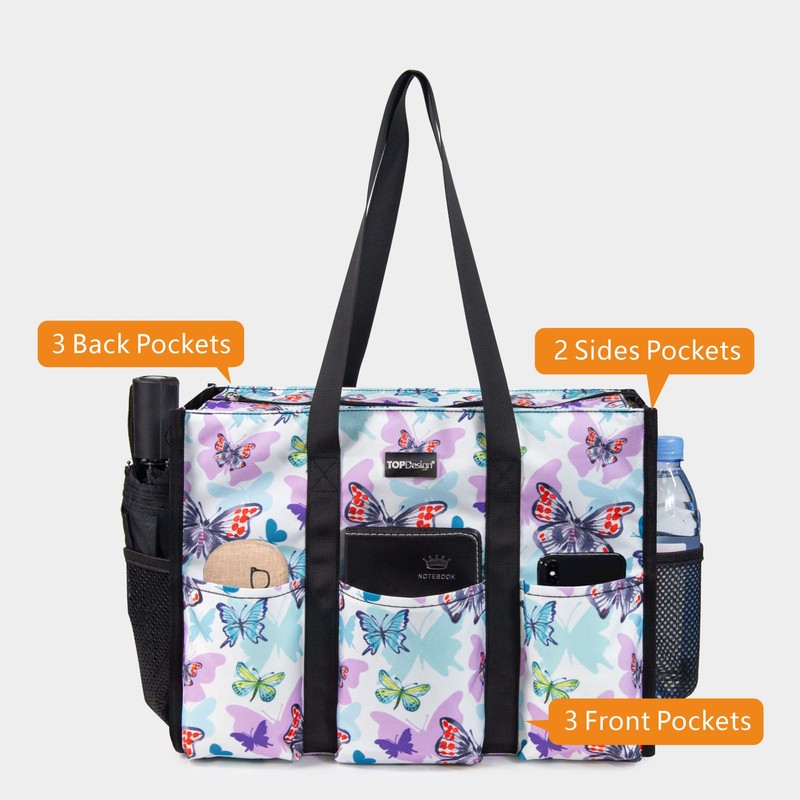 TOPDesign - Bolsa de mano resistente al agua con 13