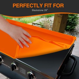28" Blackstone Silicone Griddle Cover - Handles & All-Round Edge Design Blackstone Griddle Cover, Heavy Duty Food-Grade, All Season Blackstone Silicone Mat, [2025] Blackstone Griddle Accessory