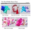 Women 1 Pair (Left+Right) Real Silk Belly Dance Fan Veils