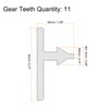 sourcing map Chuck Key 8mm Key 11T 21.5mm Gear for