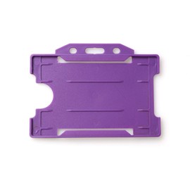 ALG ID Cards - Single Sided Rigid ID Identity Card Pass Badge Holder (Landscape) (86mm x 54mm CR80) - 10 Pack (Purple)