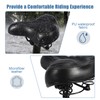 Comfortable Bicycle Saddle, Ergonomic Gel Saddle with Double Suspension Ball