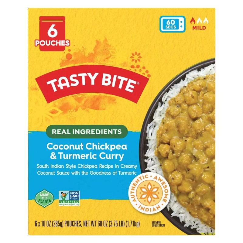 Tasty Bite Chickpea Coconut and Turmeric Curry, 10 oz., 6