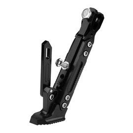 Kuuleyn Motorcycle Adjustable Kickstand, Universal Adjustable Foot Side Support Stand Fit for 155 125(黑色)