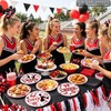 60Pcs Cheer Plates Party Supplies Decorations Cheerleader