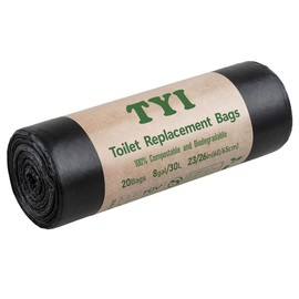 VERSAINSECT let Bags for Camping, 20 Count Toilet Replacement Bags, 8 Gallon, 30 Liter, 100% Biodegradeable for Use with 5 Gallon Bucket