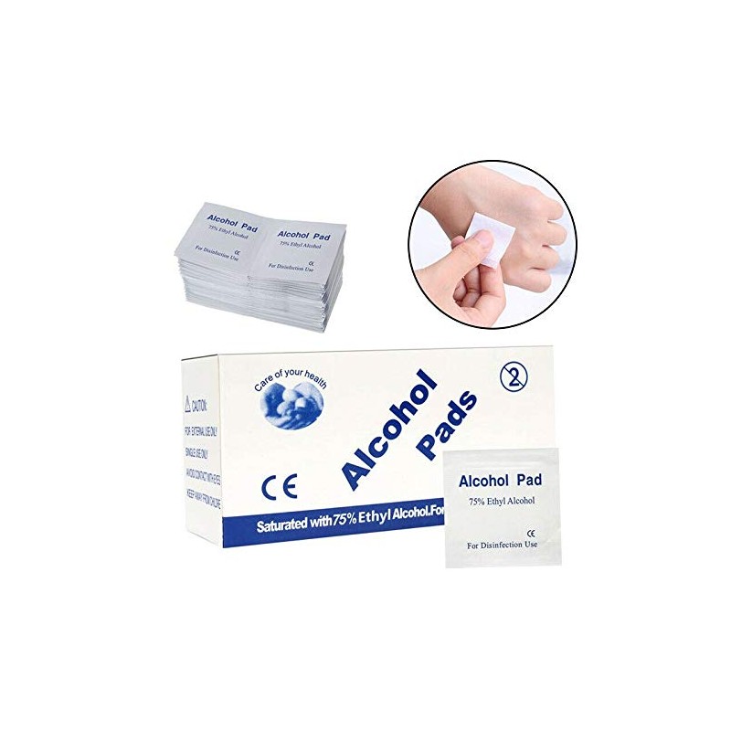 Box of 100pc of Alcohol Pads Alcohol Wipes Pads 75%