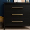 OOGRISUN 2-Pack Solid Brass Cabinet Pulls, Gold Long Drawer Handles,