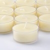 TELOSMA 36 Count Pure Beeswax tealight Candles Bulk - Natural