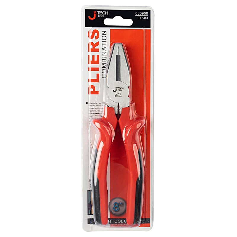 Jetech Combination Pliers 215 mm（8.5 inch） with Hard Cutting Edge