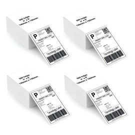 2000 Etiqueta Térmica Directa 4x6 Papel Adherible Para Zebra Color 4pcs