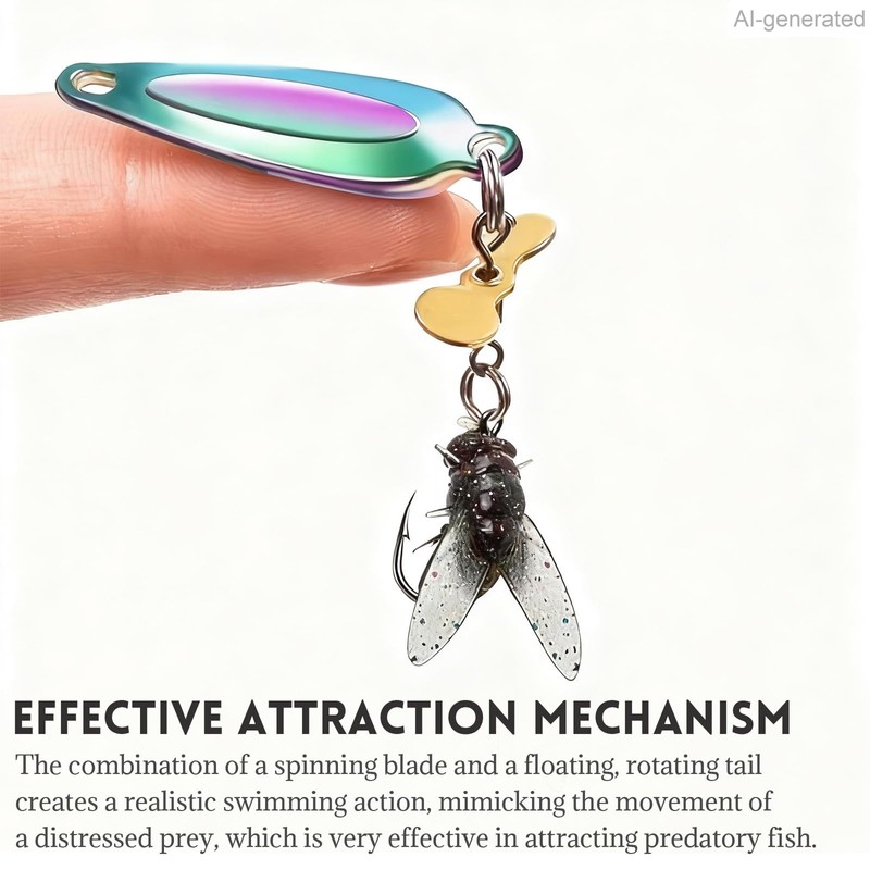 Metal Propeller Fishing Lure for Catching Fish - 5pcs Set,