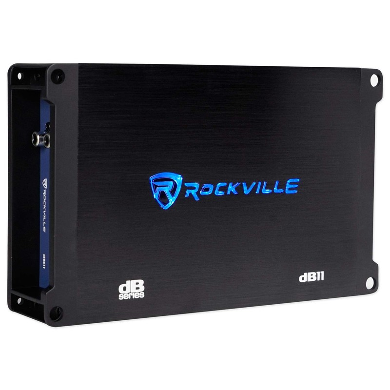 Rockville dB11 1400W Peak/350W RMS Mono 2-Ohm Class-D Car Amplifier,