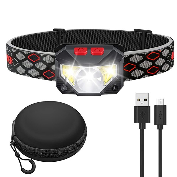 Head Torch, SIMILKY LED Rechargeable Camping & Hiking LED Headlamps, 1000L Waterproof, 8 Modes 30hs