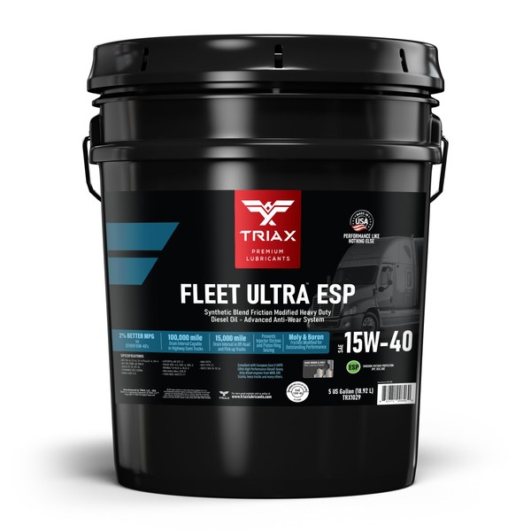 TRIAX Fleet Ultra 15W-40 CK-4 API Licensed Synthetic Blend, Moly