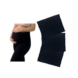 Generic Pack de 3 bandas para vientre maternidad, extensor de pantalones para maternidad sin costuras, para embarazo y postparto, (Negro), 56009080