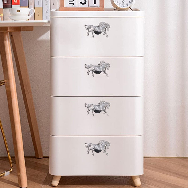LLHDKF 6 Pcs Horse Shape Knob Door Handle Cabinet Drawer