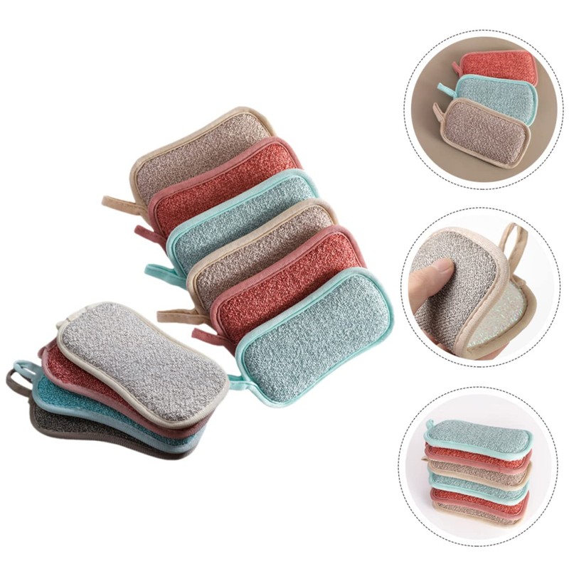 Gatuida 10pcs Reusable Dish Cloths Sponges Soft Scrub Sponge Kitchen