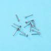 ZeSen Jewelry 6-14 Pieces 20g Tiny Nose Studs L-Shape CZ