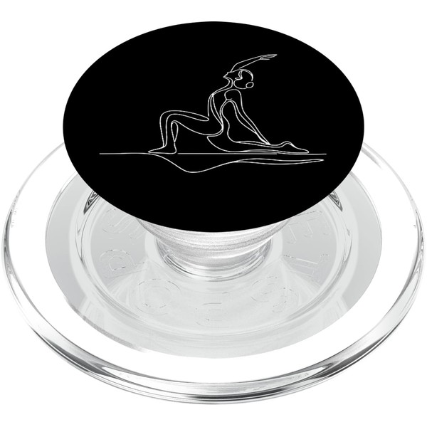 Yogamatte One Line Kunst Zeichnen Yoga PopSockets PopGrip für MagSafe