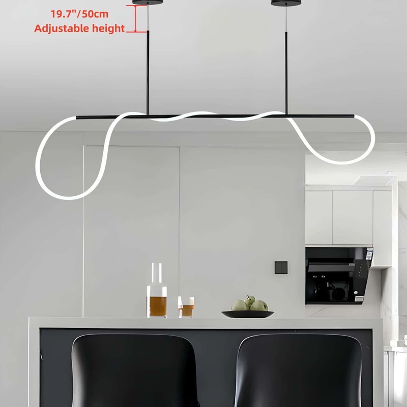 Huilefu Modern Led Chandelier,Pendant Light Remote Dimmable Hanging Light Ceiling