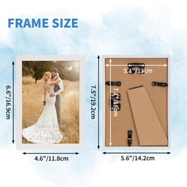 WIFTREY White 5x7 Picture Frame set of 18, Photo Frames 5 x 7 Bulk for Wall Hanging or Tabletop Display