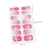 OHPHCALL 3pcs DIY Nail Art Stickers Full Nail Cover Fake