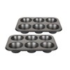 U-COOK Muffin Tin Quality Non Stick Trays 6 Hole Baking