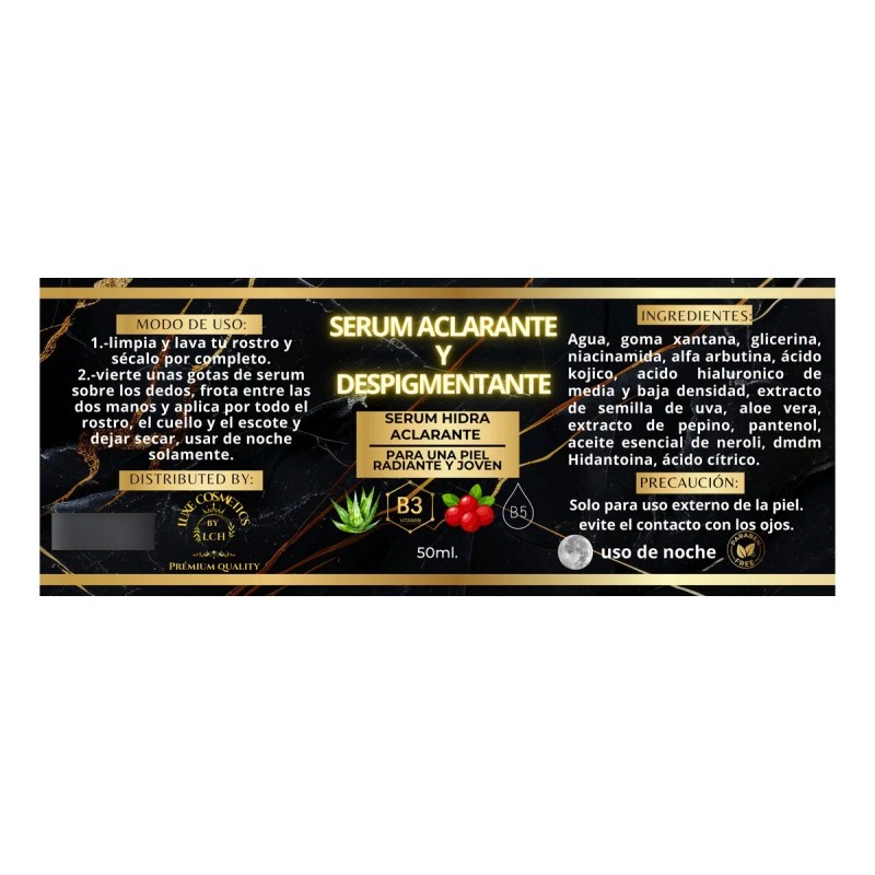 Serum Hidra Aclarante Y Despigmentante Todo Tipo De Piel Noche