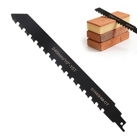 Reciprocating Saw Blades, 240 mm Reciprocating Saw Blade for Stone, Carbide Steel Saw Blades, Wood Stone Saw Blade for Reciprocating Saws, Stone Saw for Aerated Concrete, Concrete, Einhell, Bosch
