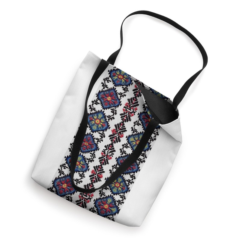 Retro Ukraine Vyshyvanka Style Vintage 30s Geometric Pattern Tote Bag