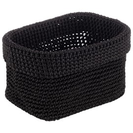 APS 30395 Crochet Basket Made of Synthetic Fibre Universal for Bread Rolls and Small Household Items 20 x 13.5 cm