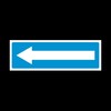 Blue Arrow Plastic Sign - Directional Arrow