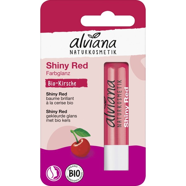 alviana Naturkosmetik Shiny Red Lip Balm, 4,50 g