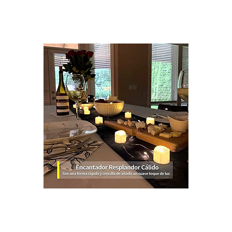 12 PCS Velas LED Sin Llama, Velas Eléctricas Luz de