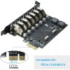 RIITOP USB 3.0 PCI-e Expansion Card 7Port, RIITOP PCI-e x1