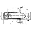 ROHMHELD HARDER HALDER Spring Plunger with Thrust Pin Smooth Type