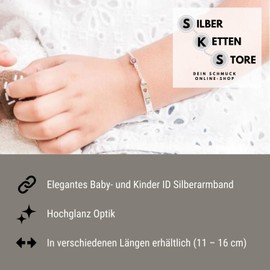 Baby and Child ID Bracelet Angel I with Engraving on Both Sides/Packaged 925 silver length: 11 cm, Sterling Silver