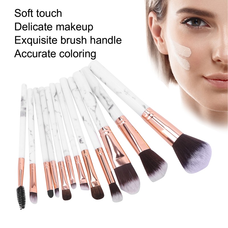 12pcs Portable Makeup Brush Set Eye Shadow Concealer Blusher Brush