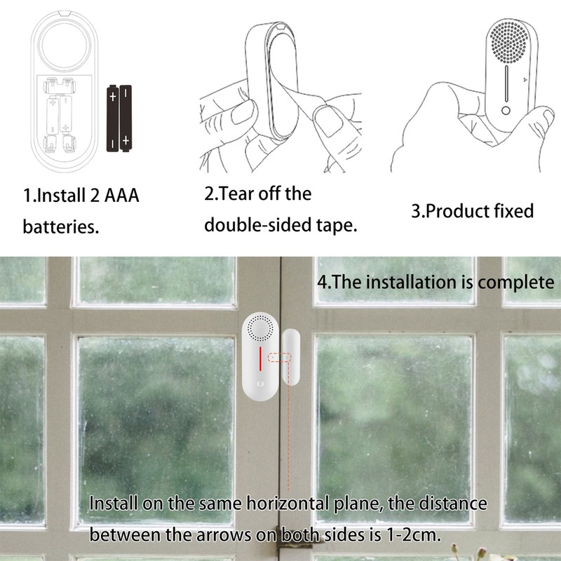 Door Window Alarm Home Security Wireless Magnetic Sensor Antitheft Alarm