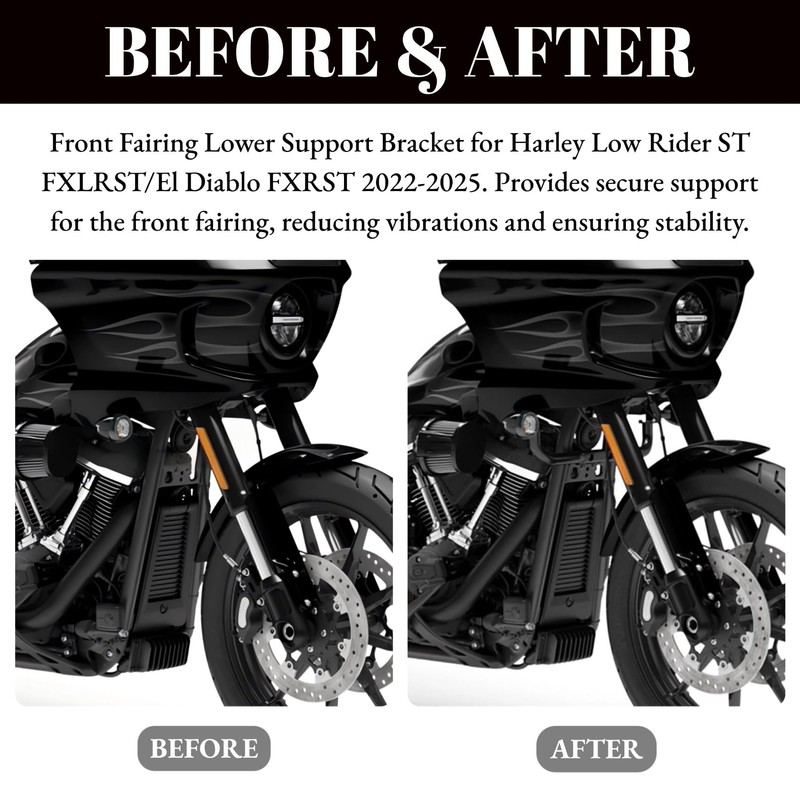 AC-MTORC Front Fairing Lower Support Bracket for Harley Low Rider